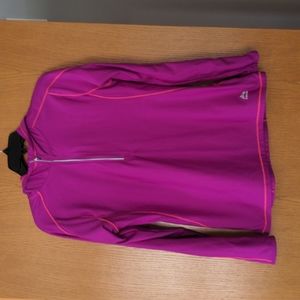 Hooded Long Sleeve, Reflective Quarter Zip, Medium